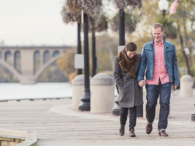 Two people on a first date.