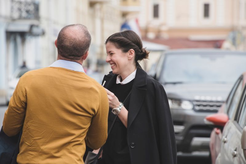 Couple discovering dating in their 40s