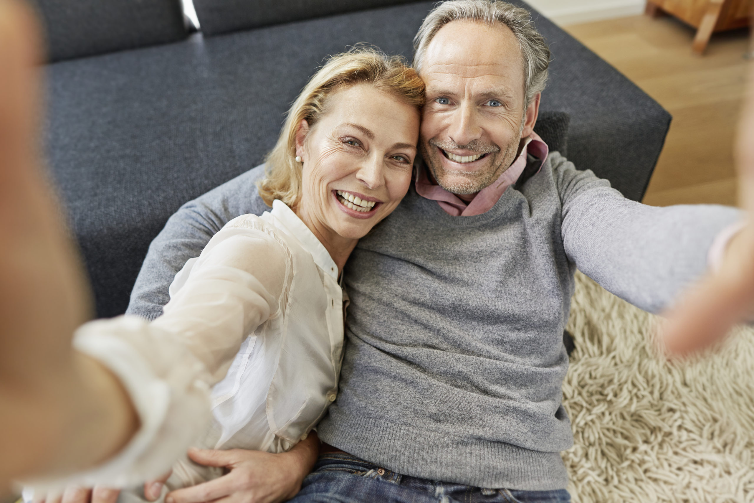 happy couple who met on dating sites for over 50s